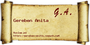 Gereben Anita névjegykártya